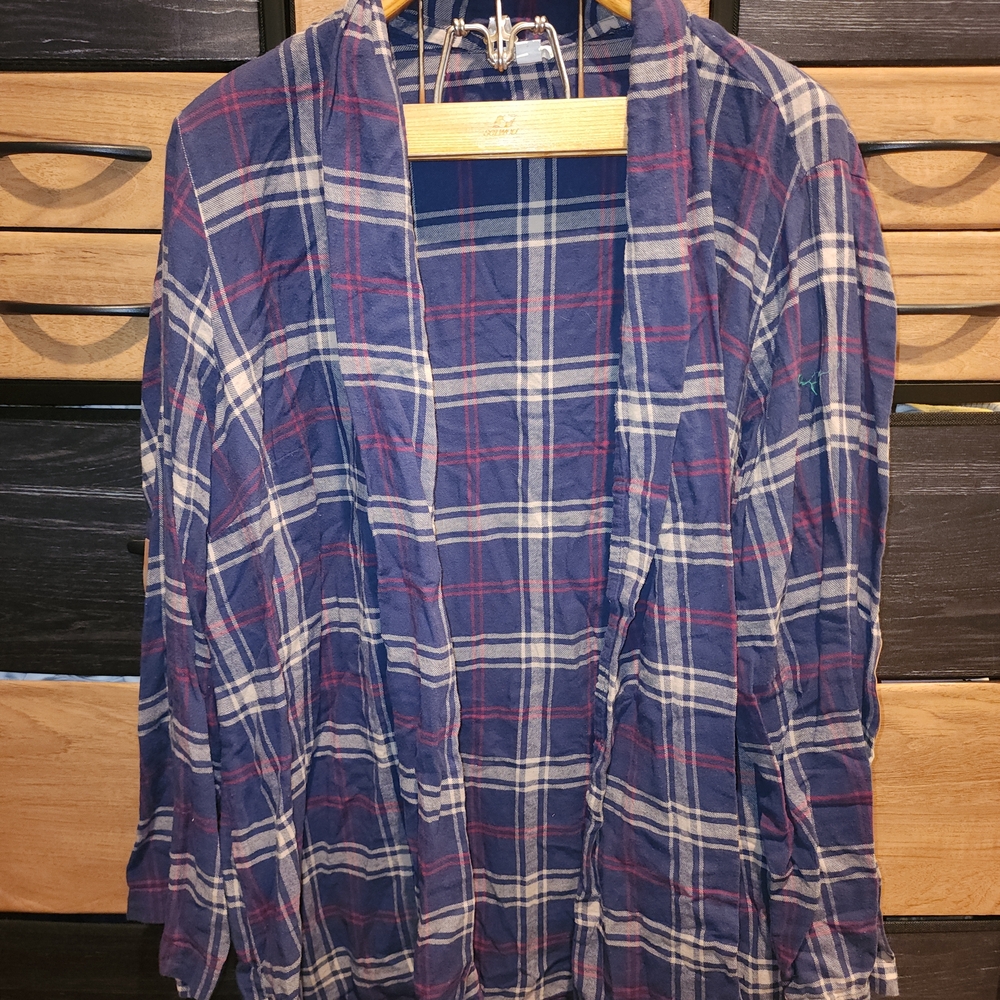 Cato Navy and Red Plaid Cardigan Size 22W-24W